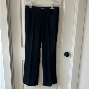 New York & Company Elegant Blue Pinstripe Trousers